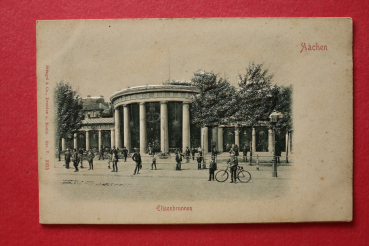Postcard embossed PC Aachen 1900 Elisenfountain Town architecture NRW